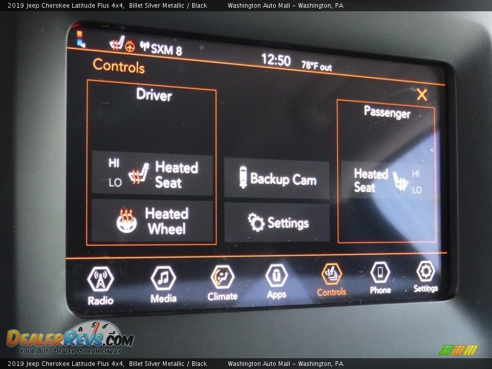 2019 Jeep Cherokee Latitude Plus 4x4 Billet Silver Metallic / Black Photo #19