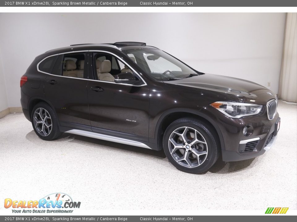 2017 BMW X1 xDrive28i Sparkling Brown Metallic / Canberra Beige Photo #1