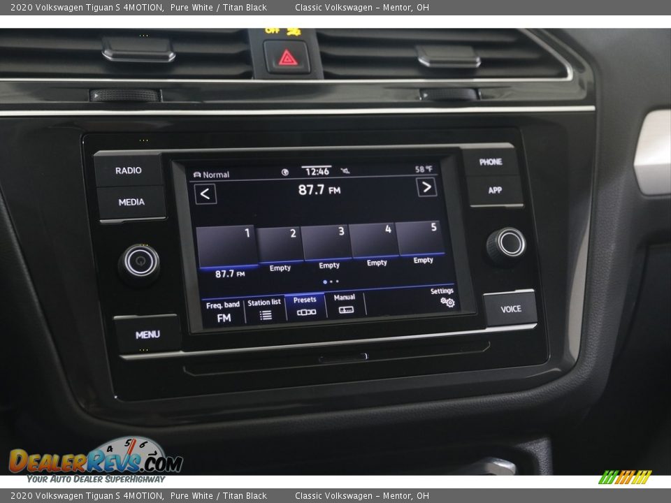 2020 Volkswagen Tiguan S 4MOTION Pure White / Titan Black Photo #10