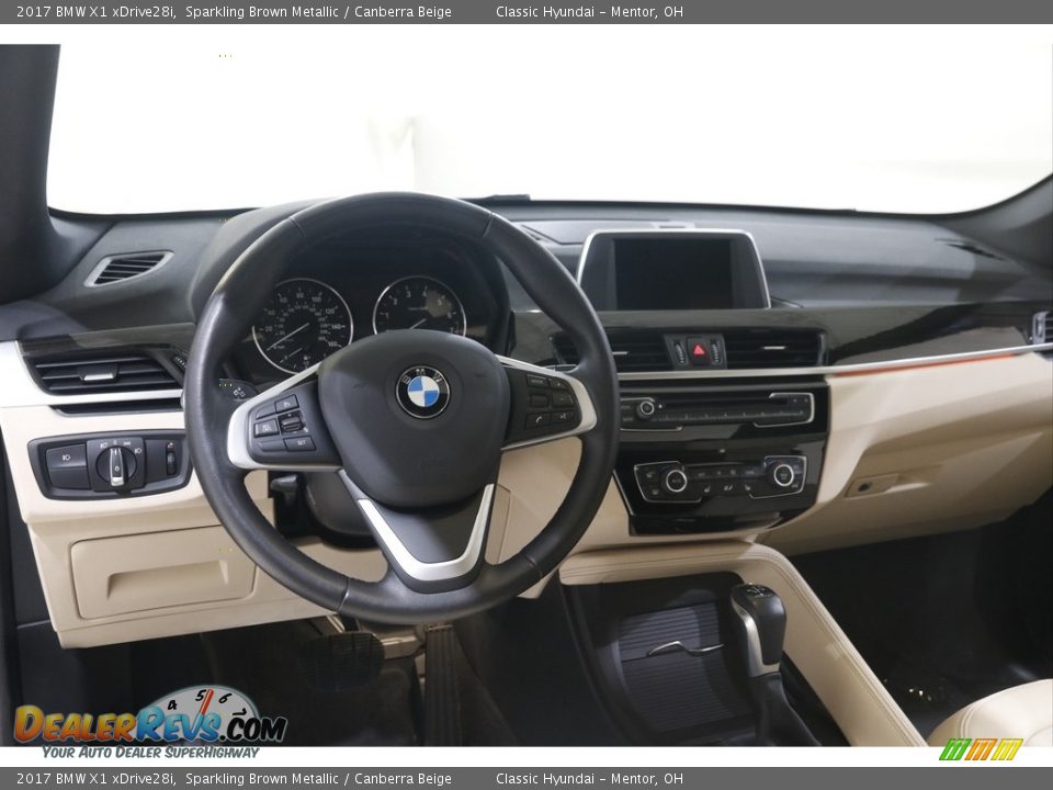 2017 BMW X1 xDrive28i Sparkling Brown Metallic / Canberra Beige Photo #6