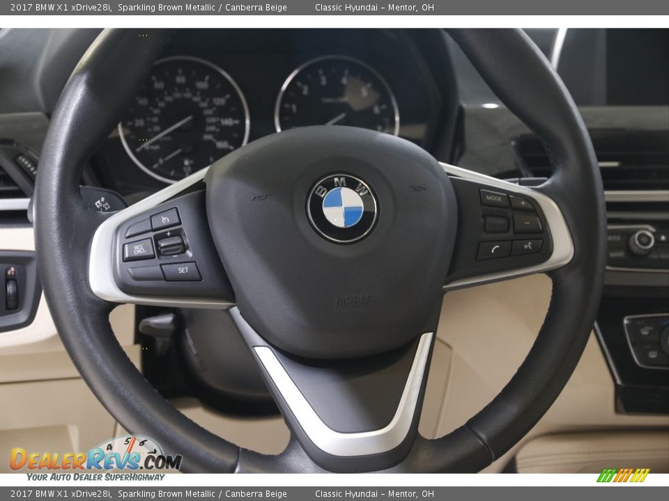 2017 BMW X1 xDrive28i Sparkling Brown Metallic / Canberra Beige Photo #7