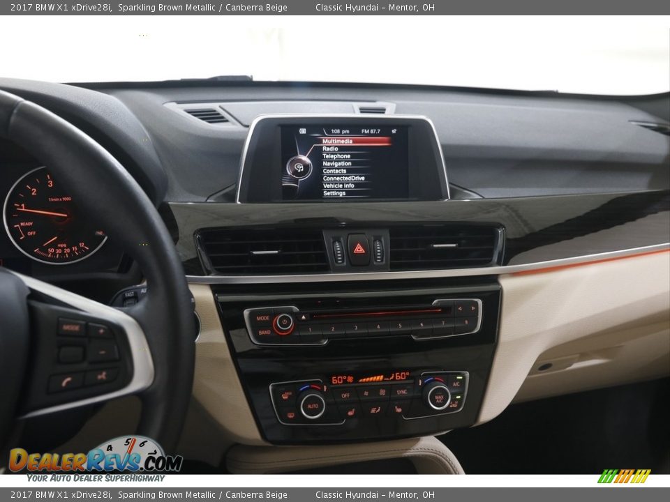 2017 BMW X1 xDrive28i Sparkling Brown Metallic / Canberra Beige Photo #9