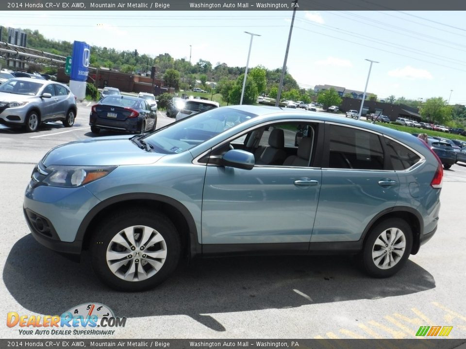 2014 Honda CR-V EX AWD Mountain Air Metallic / Beige Photo #6