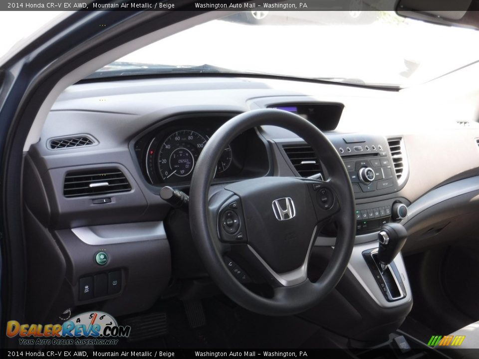 2014 Honda CR-V EX AWD Mountain Air Metallic / Beige Photo #13