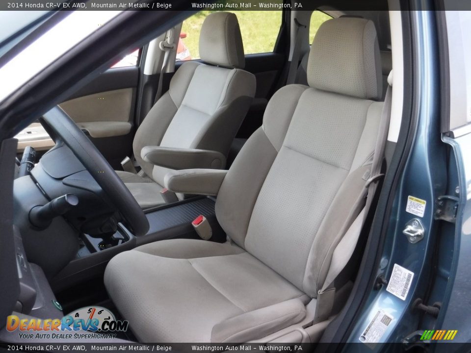 2014 Honda CR-V EX AWD Mountain Air Metallic / Beige Photo #15
