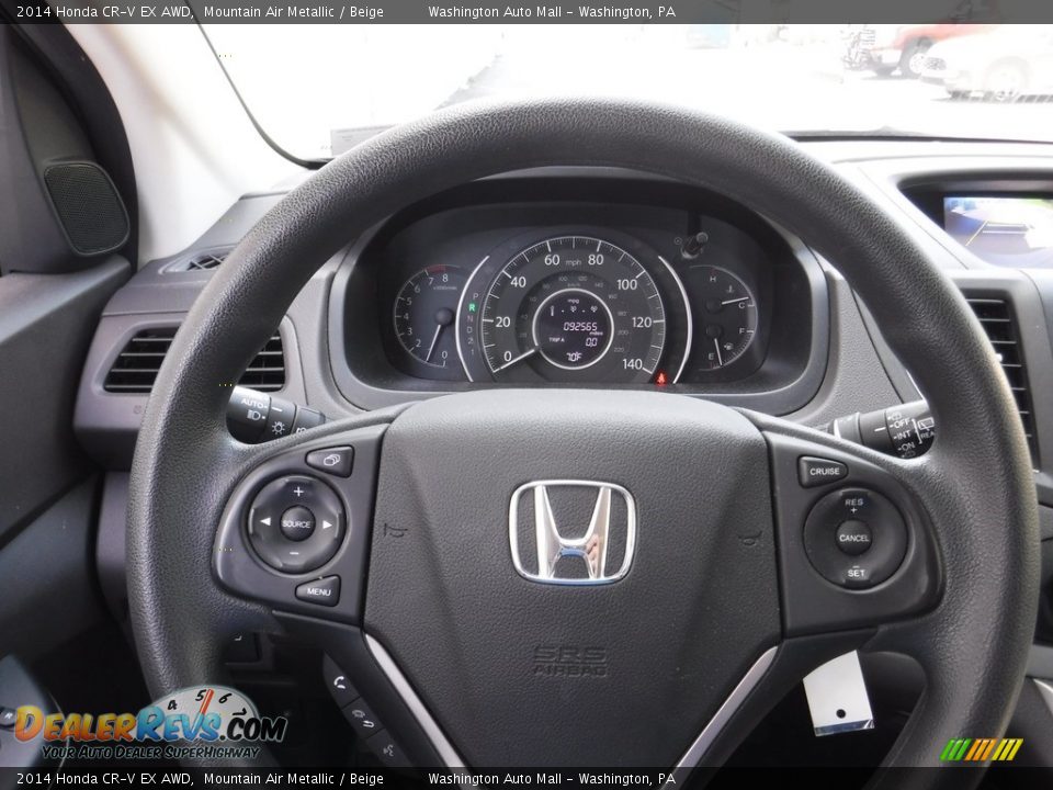 2014 Honda CR-V EX AWD Mountain Air Metallic / Beige Photo #19