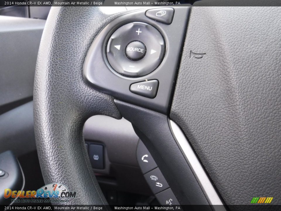 2014 Honda CR-V EX AWD Mountain Air Metallic / Beige Photo #20
