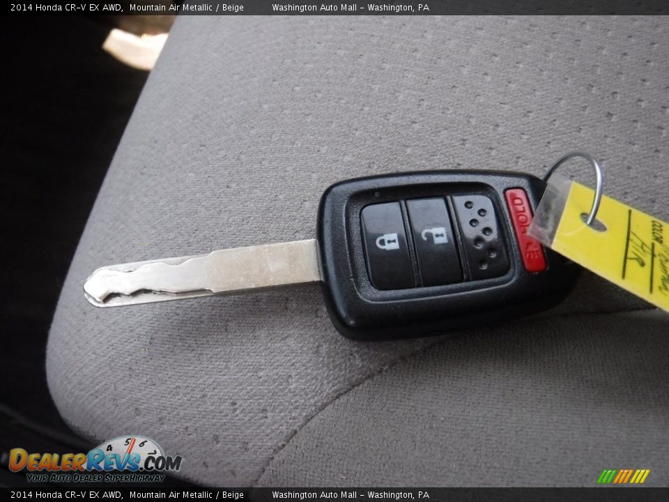 2014 Honda CR-V EX AWD Mountain Air Metallic / Beige Photo #28