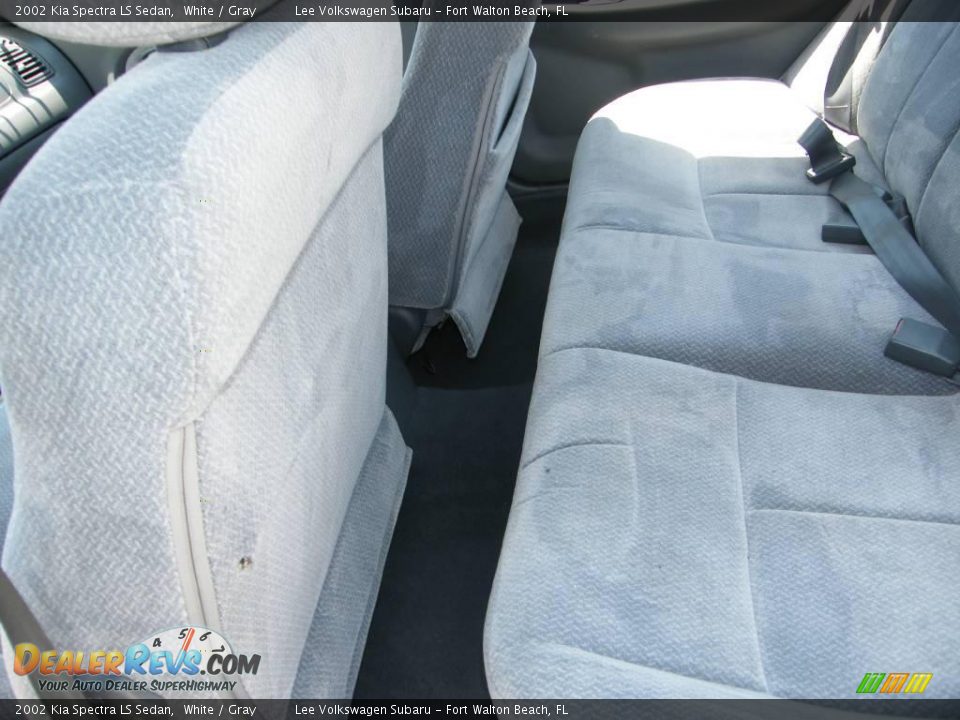 2002 Kia Spectra LS Sedan White / Gray Photo #22