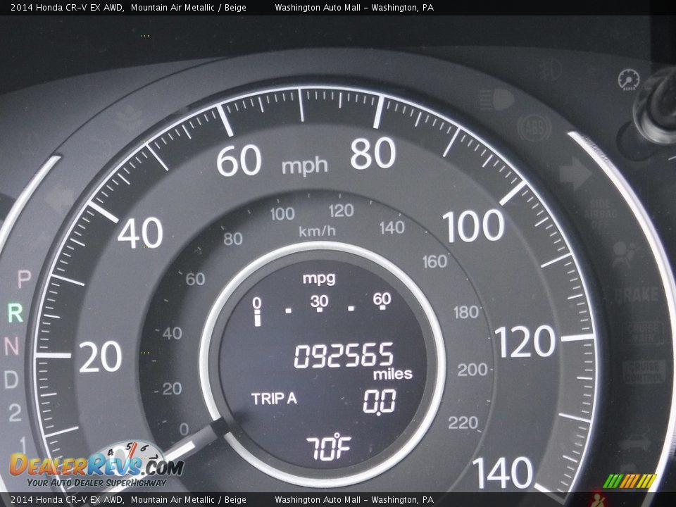 2014 Honda CR-V EX AWD Mountain Air Metallic / Beige Photo #30