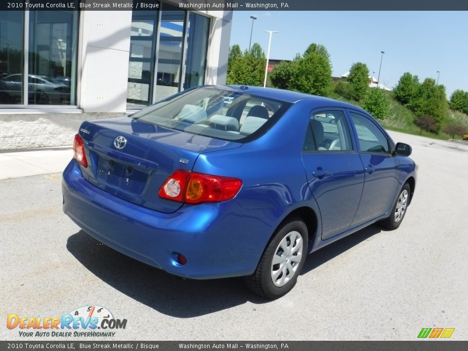 2010 Toyota Corolla LE Blue Streak Metallic / Bisque Photo #8