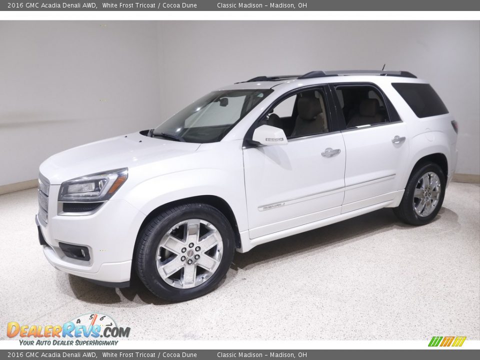2016 GMC Acadia Denali AWD White Frost Tricoat / Cocoa Dune Photo #3