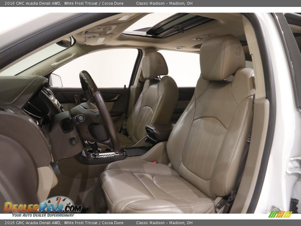 2016 GMC Acadia Denali AWD White Frost Tricoat / Cocoa Dune Photo #5