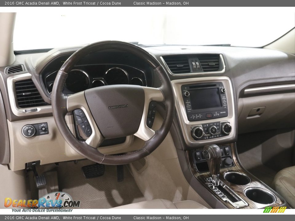 2016 GMC Acadia Denali AWD White Frost Tricoat / Cocoa Dune Photo #6