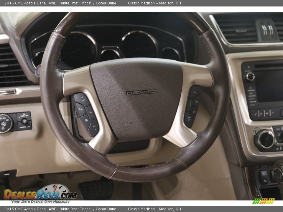 2016 GMC Acadia Denali AWD White Frost Tricoat / Cocoa Dune Photo #7