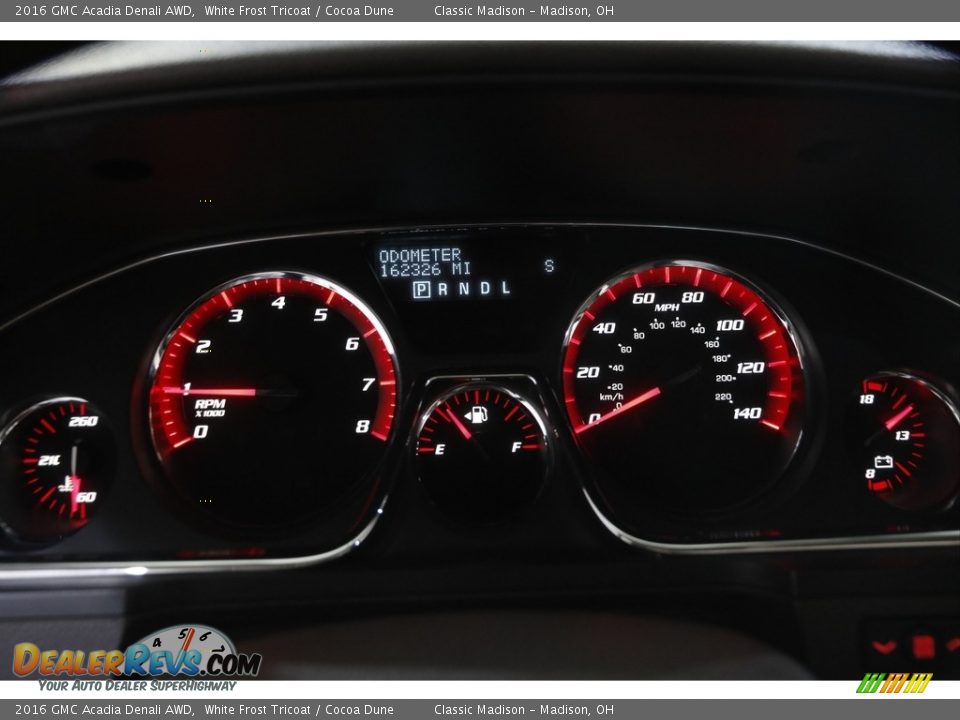 2016 GMC Acadia Denali AWD White Frost Tricoat / Cocoa Dune Photo #8