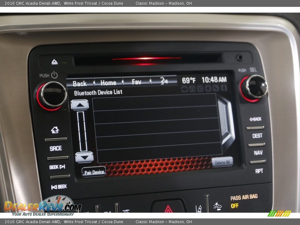 2016 GMC Acadia Denali AWD White Frost Tricoat / Cocoa Dune Photo #11