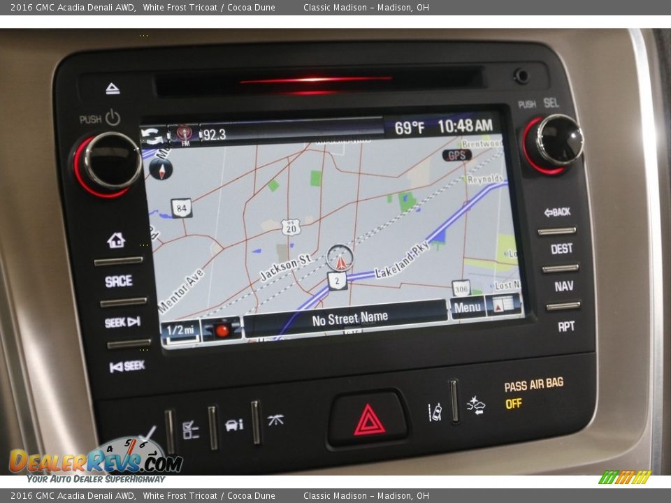 2016 GMC Acadia Denali AWD White Frost Tricoat / Cocoa Dune Photo #12
