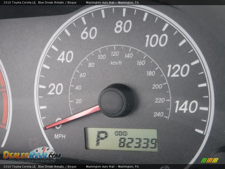 2010 Toyota Corolla LE Blue Streak Metallic / Bisque Photo #25