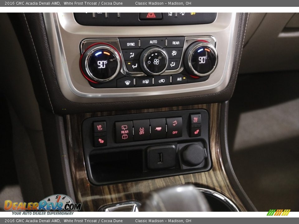 2016 GMC Acadia Denali AWD White Frost Tricoat / Cocoa Dune Photo #14