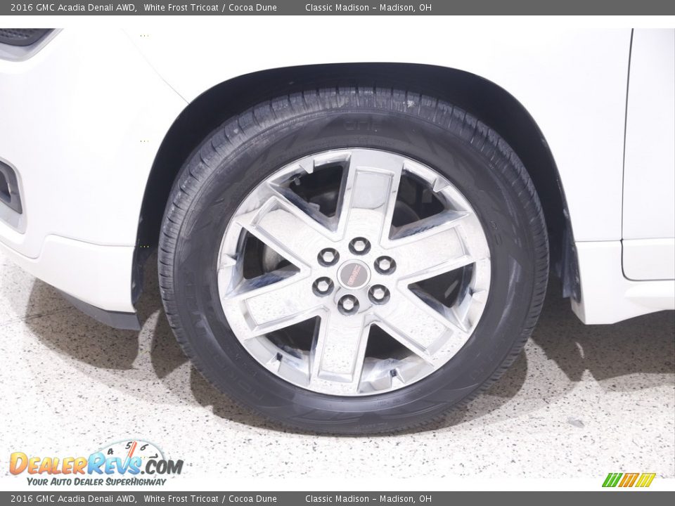 2016 GMC Acadia Denali AWD White Frost Tricoat / Cocoa Dune Photo #22