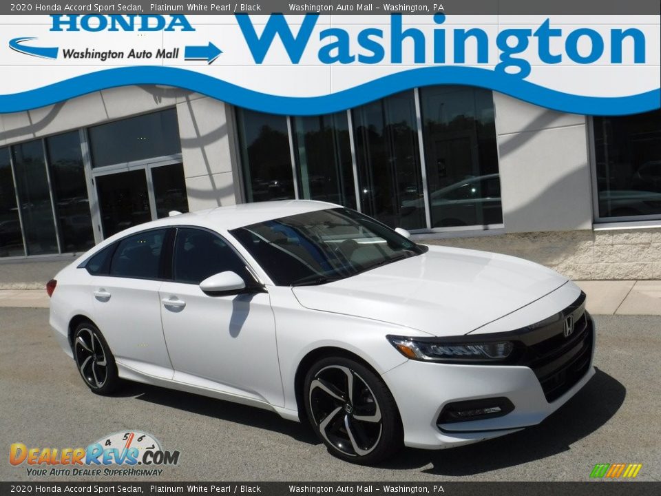 2020 Honda Accord Sport Sedan Platinum White Pearl / Black Photo #1