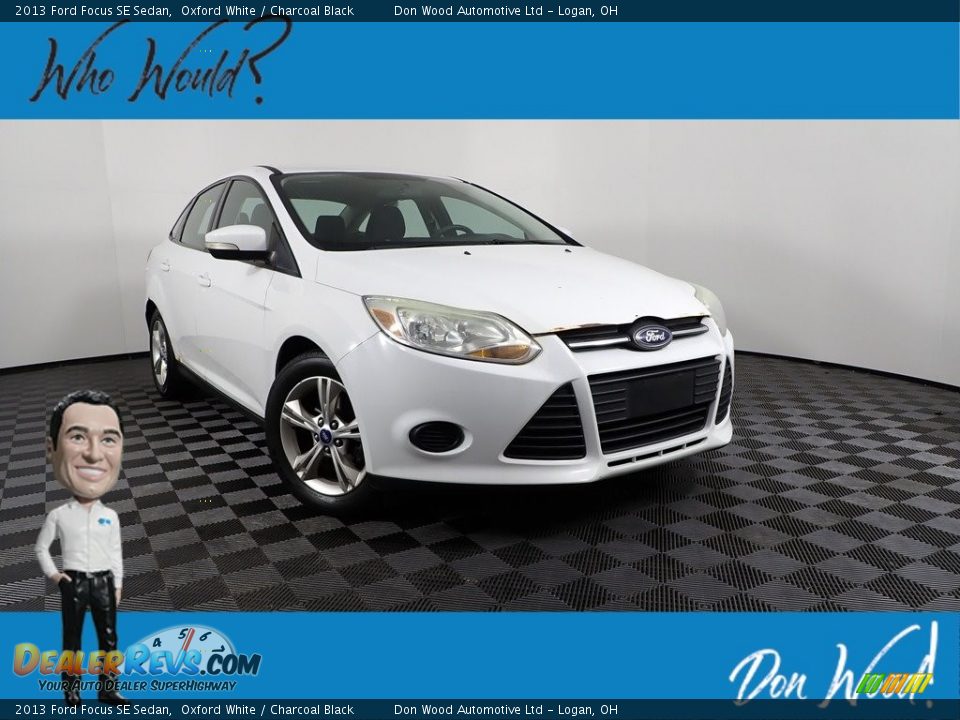 2013 Ford Focus SE Sedan Oxford White / Charcoal Black Photo #1