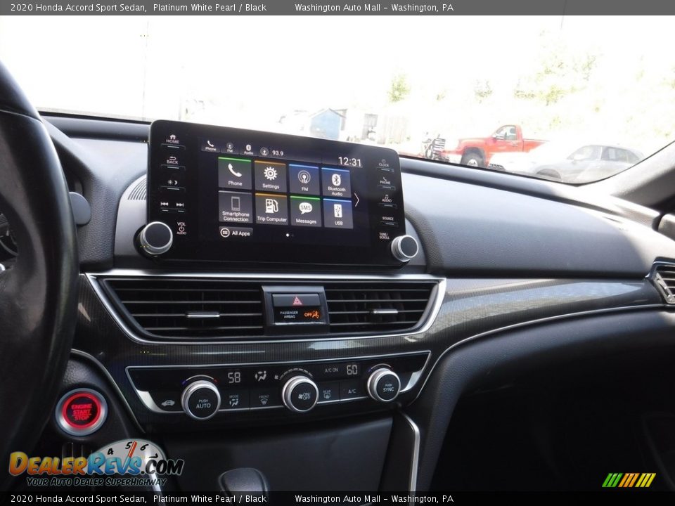 2020 Honda Accord Sport Sedan Platinum White Pearl / Black Photo #19