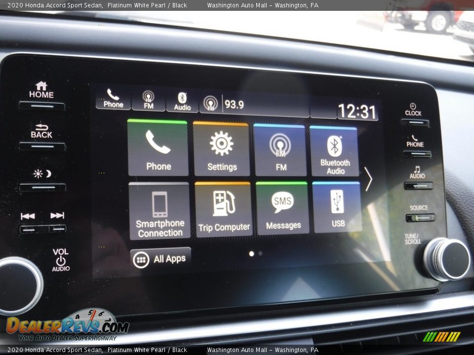 2020 Honda Accord Sport Sedan Platinum White Pearl / Black Photo #20