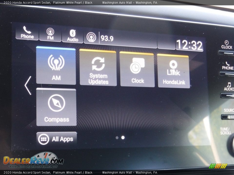 2020 Honda Accord Sport Sedan Platinum White Pearl / Black Photo #21