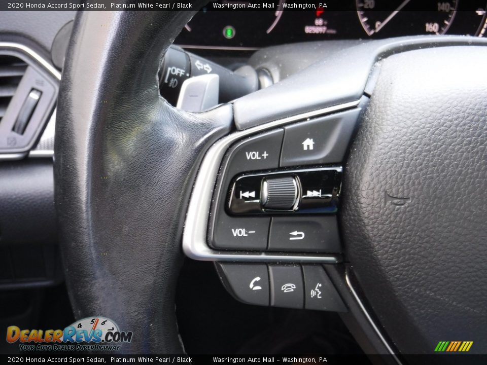 2020 Honda Accord Sport Sedan Platinum White Pearl / Black Photo #24