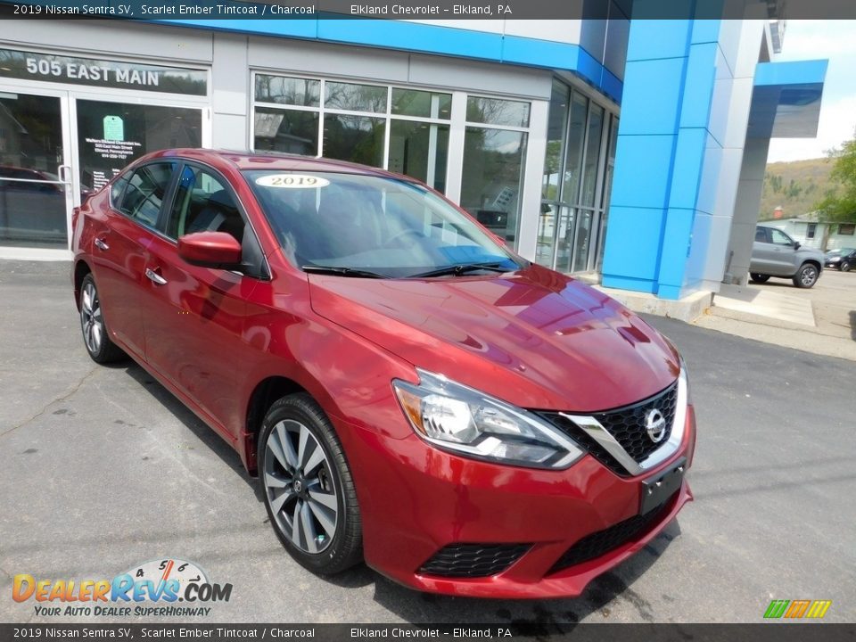 2019 Nissan Sentra SV Scarlet Ember Tintcoat / Charcoal Photo #5