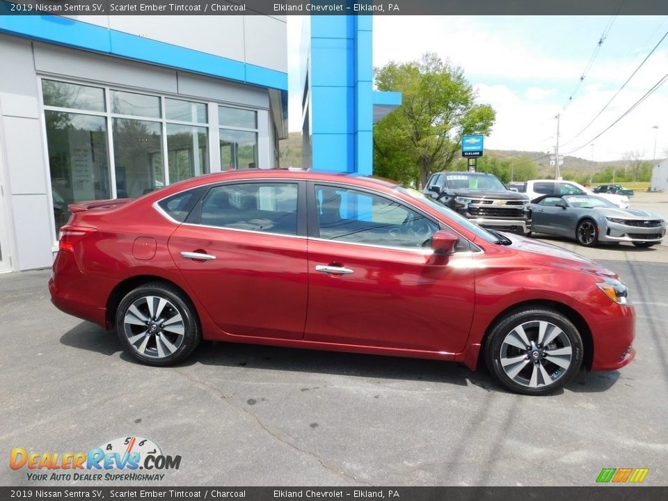 2019 Nissan Sentra SV Scarlet Ember Tintcoat / Charcoal Photo #7