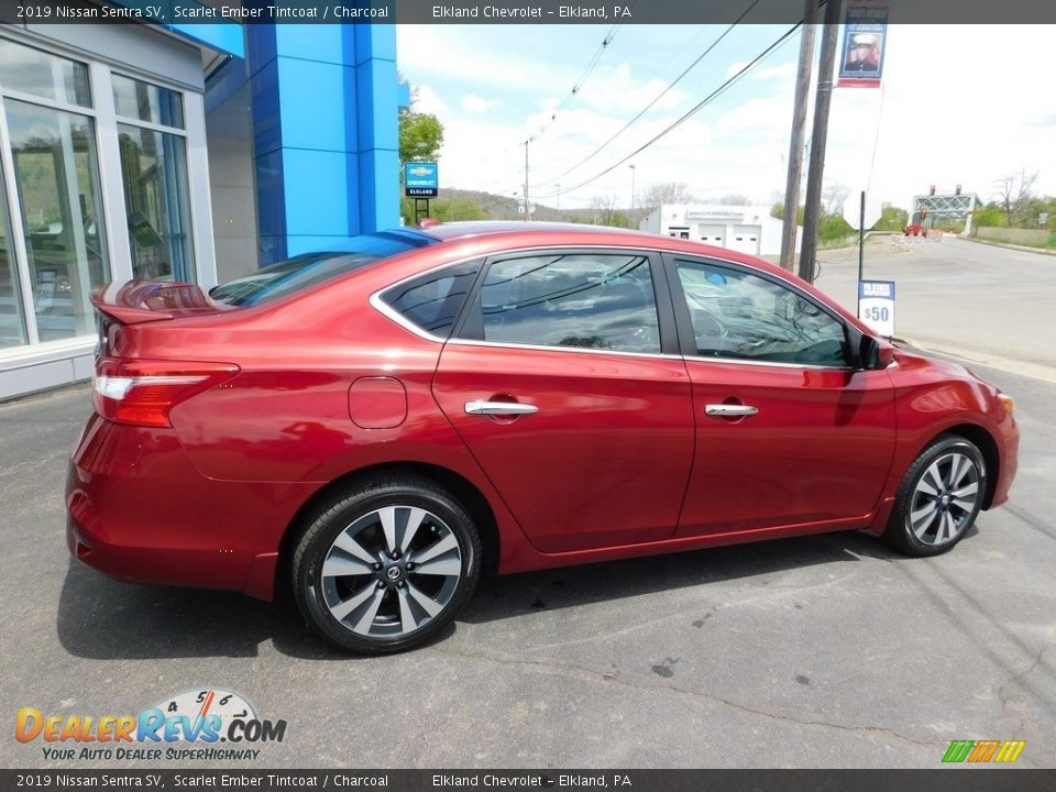 2019 Nissan Sentra SV Scarlet Ember Tintcoat / Charcoal Photo #8