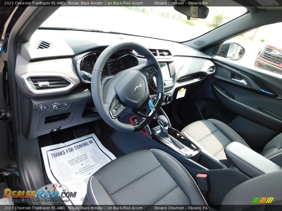 Jet Black/Red Accent Interior - 2023 Chevrolet TrailBlazer RS AWD Photo #20