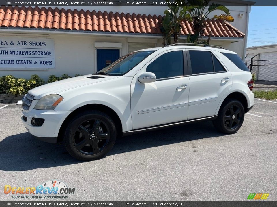 2008 Mercedes-Benz ML 350 4Matic Arctic White / Macadamia Photo #1