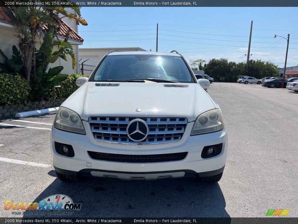 2008 Mercedes-Benz ML 350 4Matic Arctic White / Macadamia Photo #2