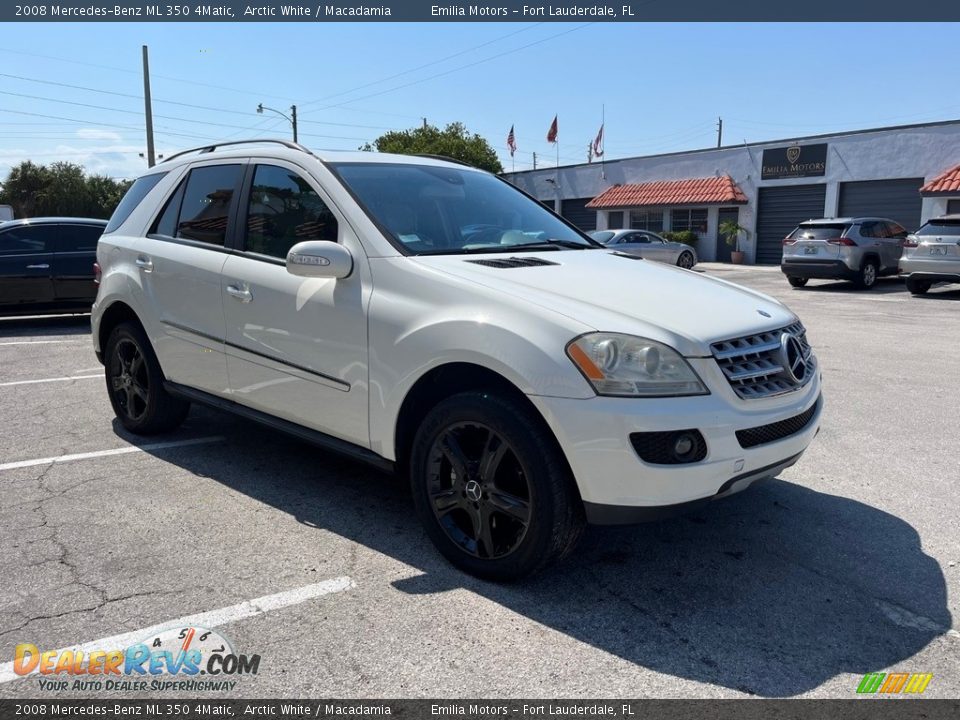 2008 Mercedes-Benz ML 350 4Matic Arctic White / Macadamia Photo #3