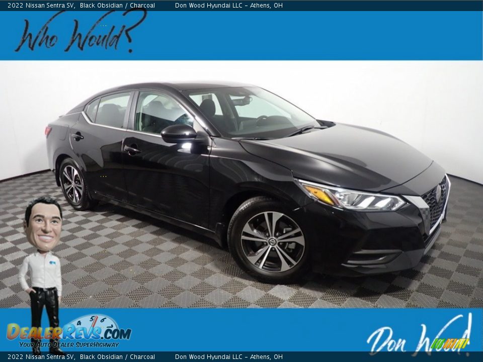 2022 Nissan Sentra SV Black Obsidian / Charcoal Photo #1