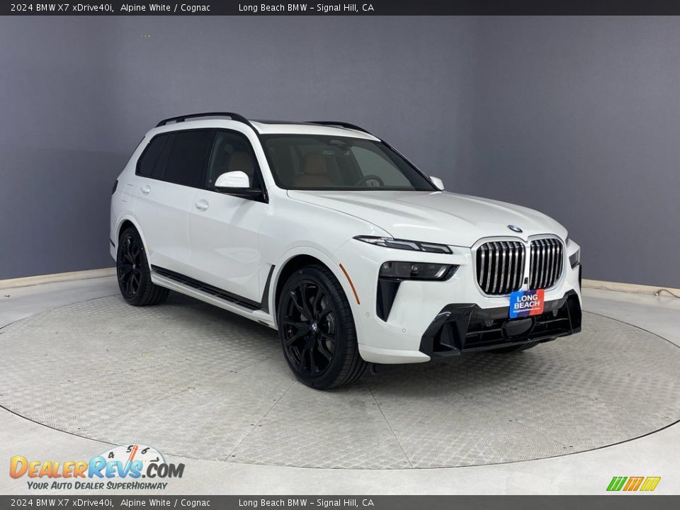 2024 BMW X7 xDrive40i Alpine White / Cognac Photo #27