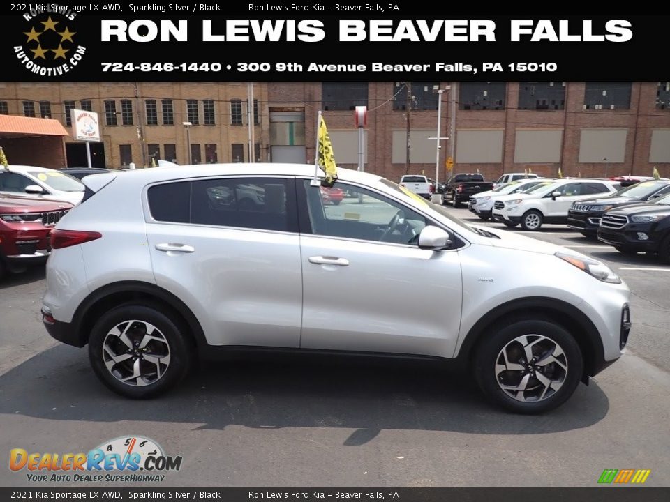 2021 Kia Sportage LX AWD Sparkling Silver / Black Photo #1