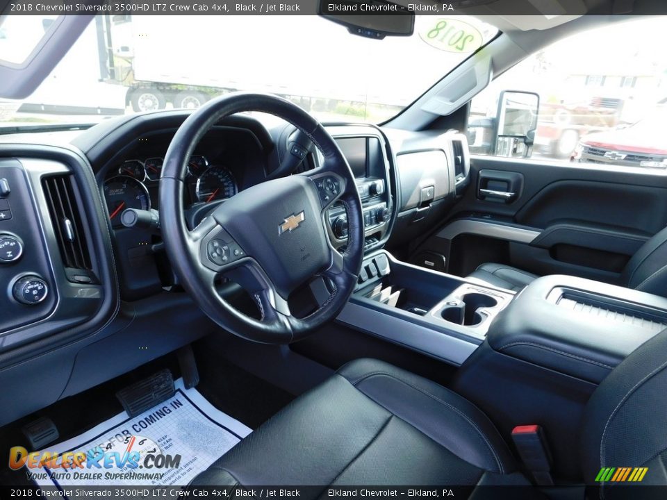 Jet Black Interior - 2018 Chevrolet Silverado 3500HD LTZ Crew Cab 4x4 Photo #25