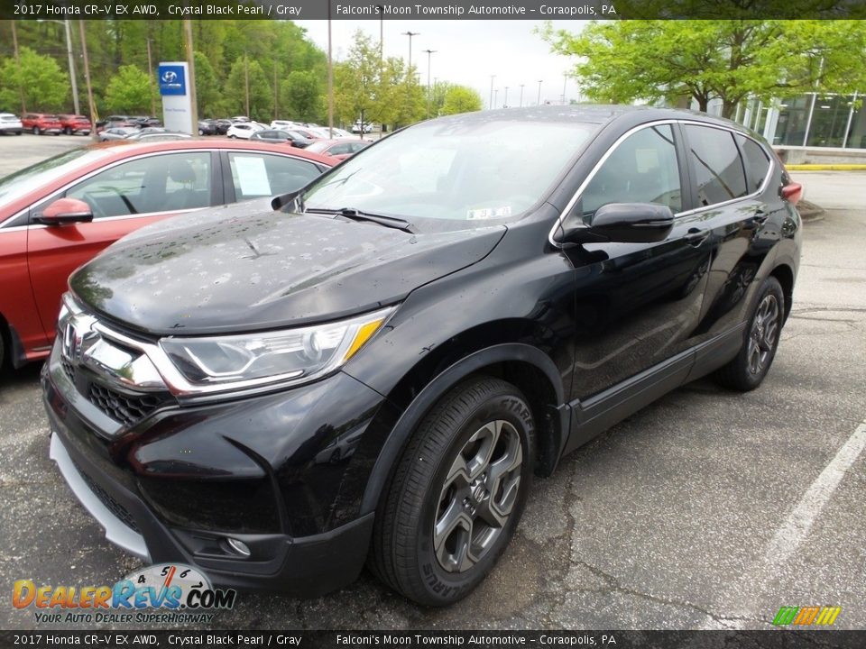 2017 Honda CR-V EX AWD Crystal Black Pearl / Gray Photo #1