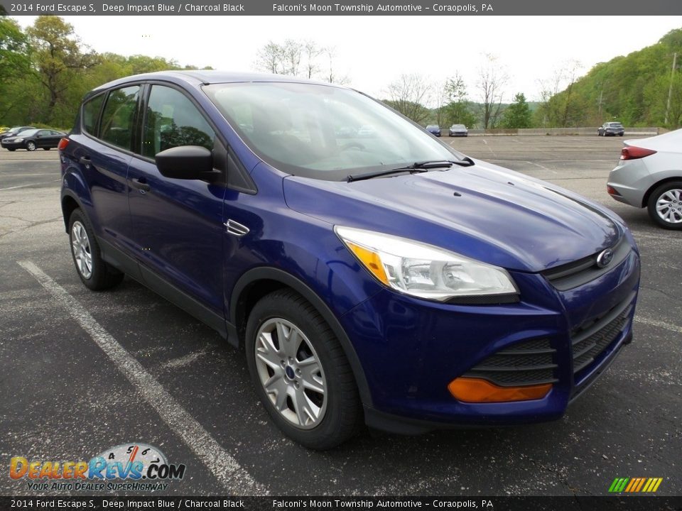 2014 Ford Escape S Deep Impact Blue / Charcoal Black Photo #3