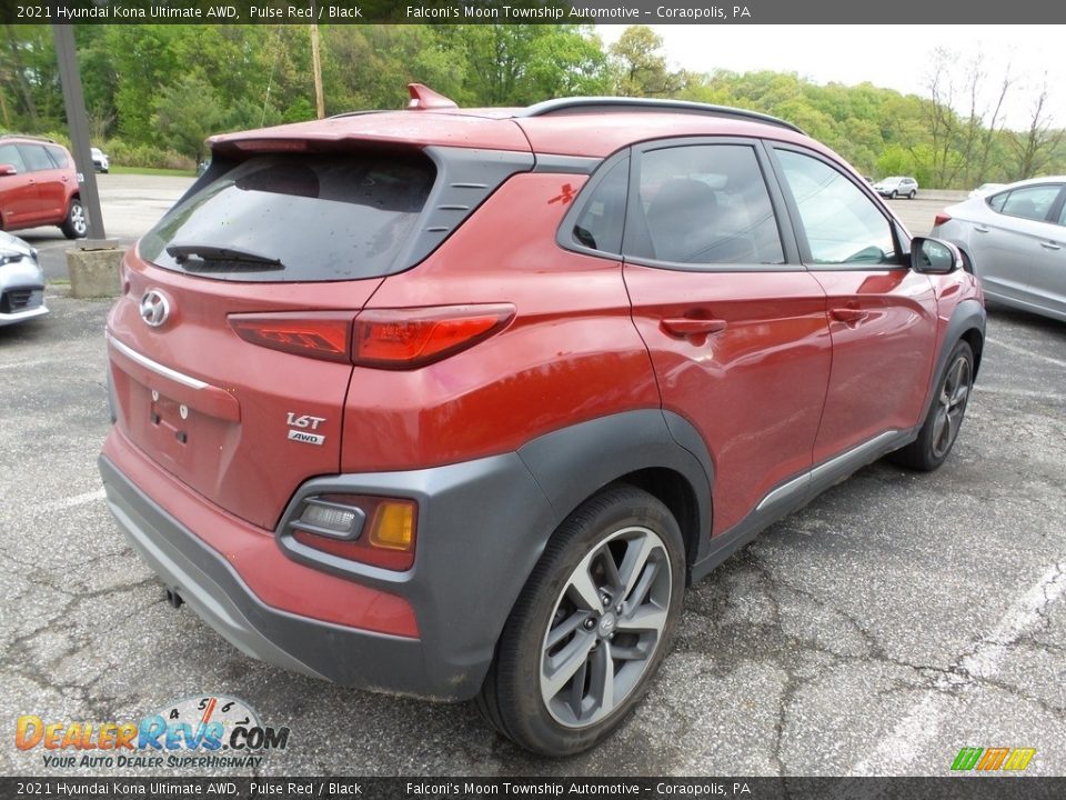 2021 Hyundai Kona Ultimate AWD Pulse Red / Black Photo #4