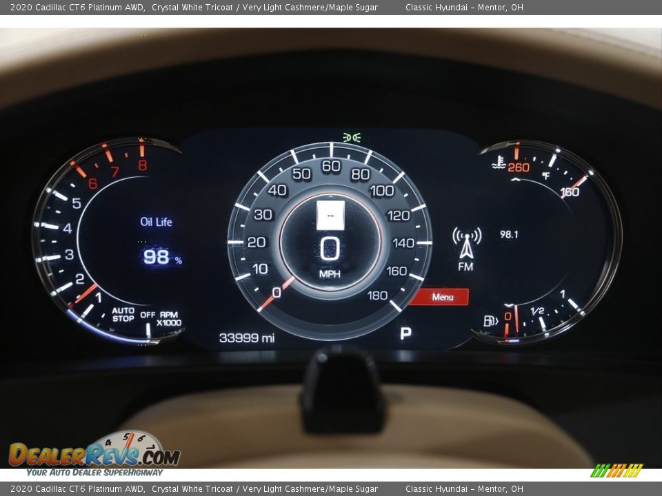 2020 Cadillac CT6 Platinum AWD Gauges Photo #8
