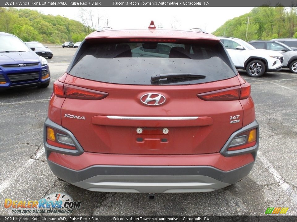 2021 Hyundai Kona Ultimate AWD Pulse Red / Black Photo #5