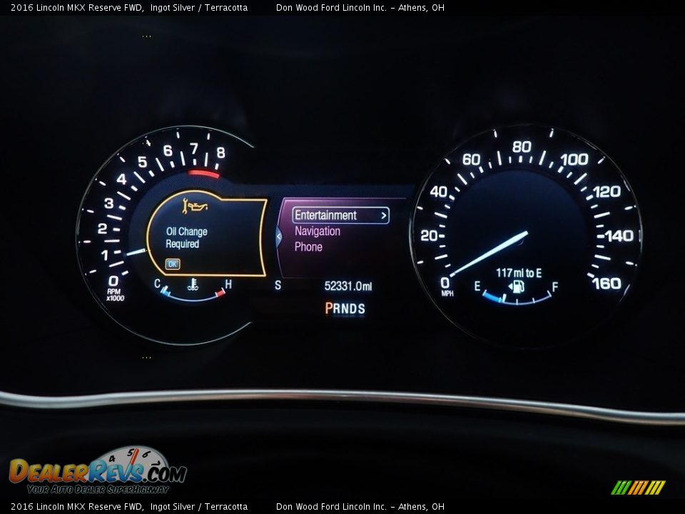 2016 Lincoln MKX Reserve FWD Gauges Photo #30