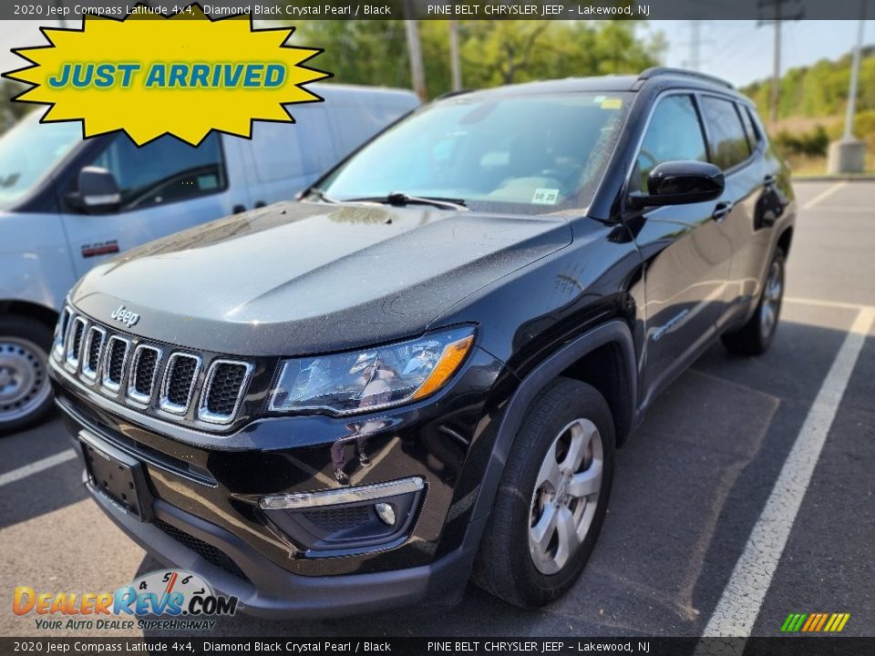 2020 Jeep Compass Latitude 4x4 Diamond Black Crystal Pearl / Black Photo #1