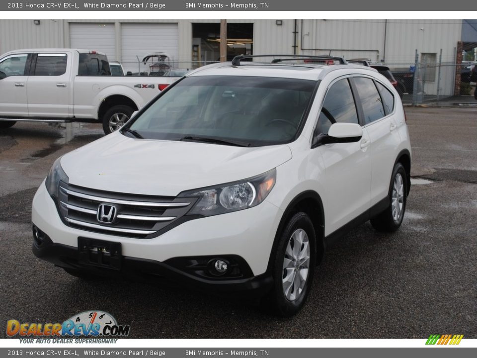 2013 Honda CR-V EX-L White Diamond Pearl / Beige Photo #1